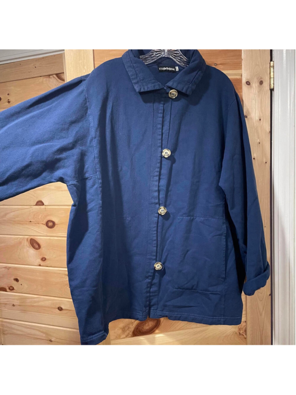 Vintage It's Our Adventure Women's Navy Button-Up Jacket